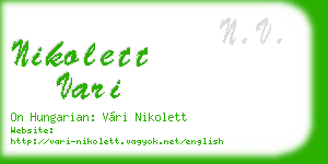 nikolett vari business card